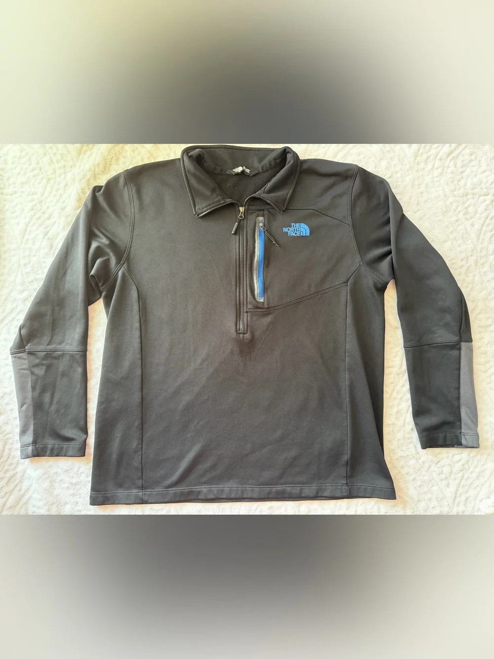 The North Face Men’s XL Black WindWall 1/4 Zip Fleece Lined Pullover